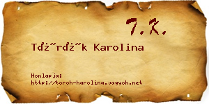 Török Karolina névjegykártya