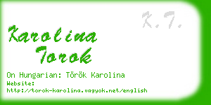 karolina torok business card